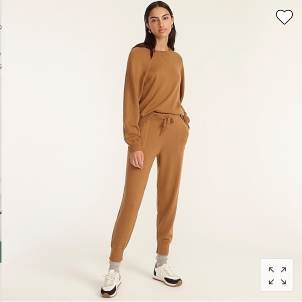 J Crew Womens cotton cashmere jogger and sweater set size M.